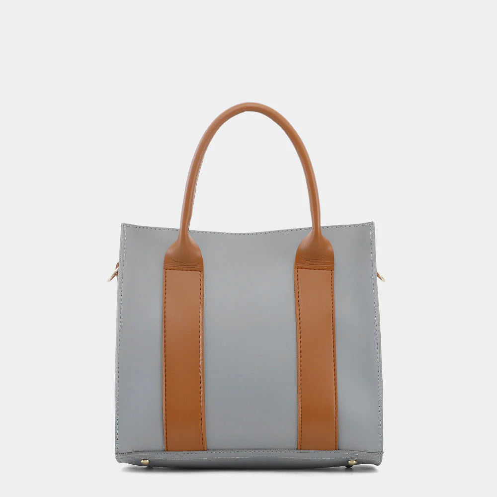 ZENITH SILVER COLOR TOTE BAG