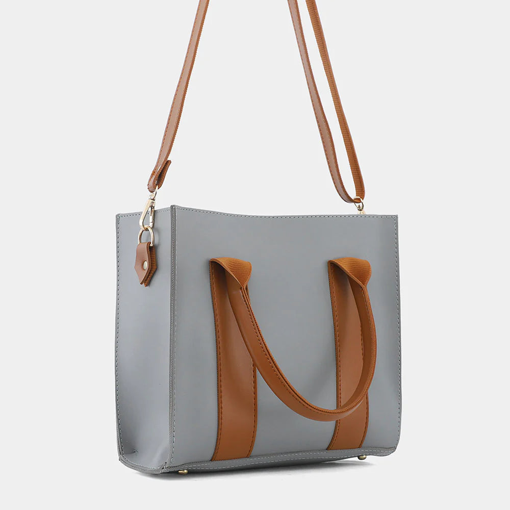 ZENITH SILVER COLOR TOTE BAG