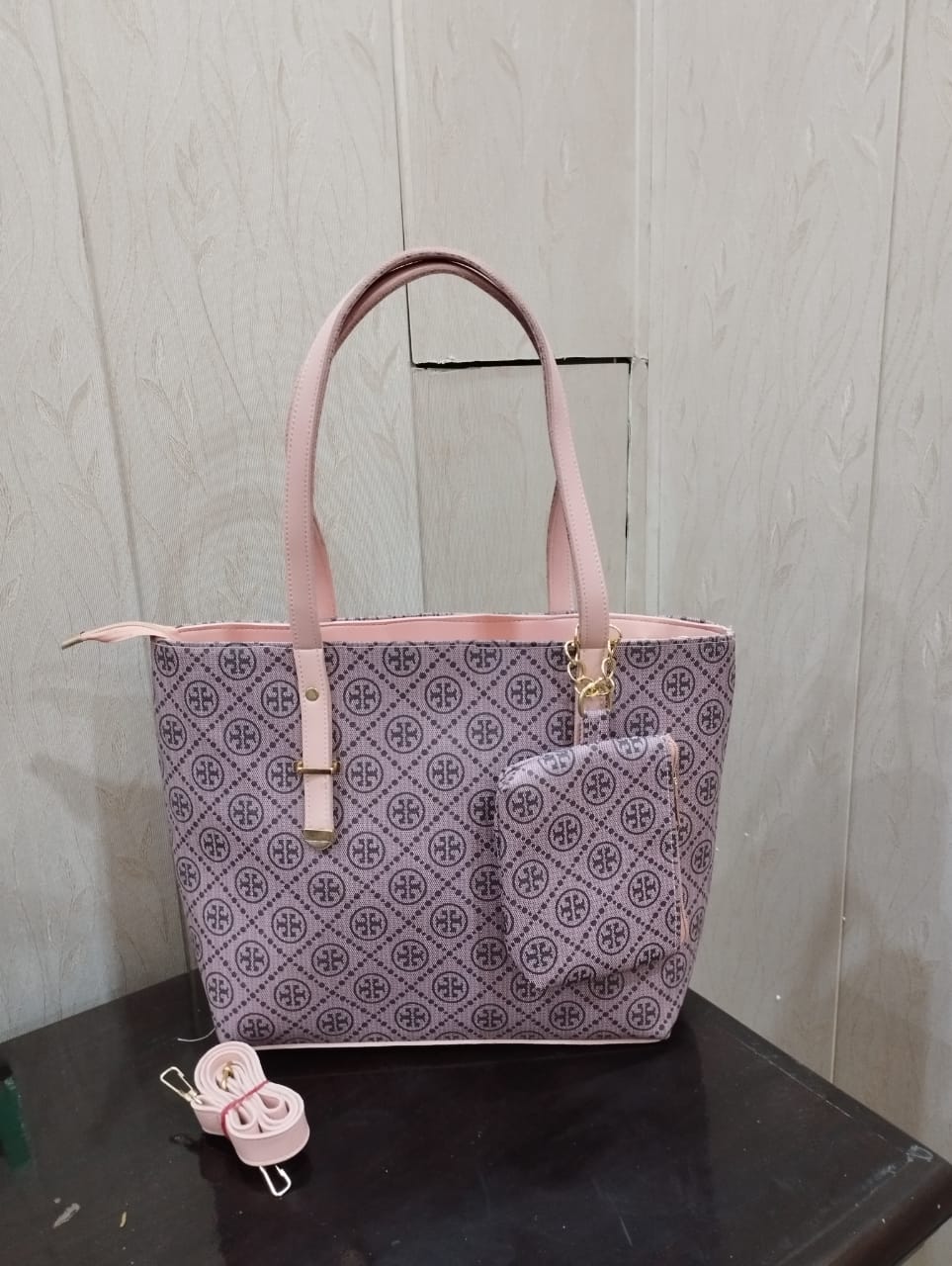 TORY BURCH LOGO PRINT TOTE BAG