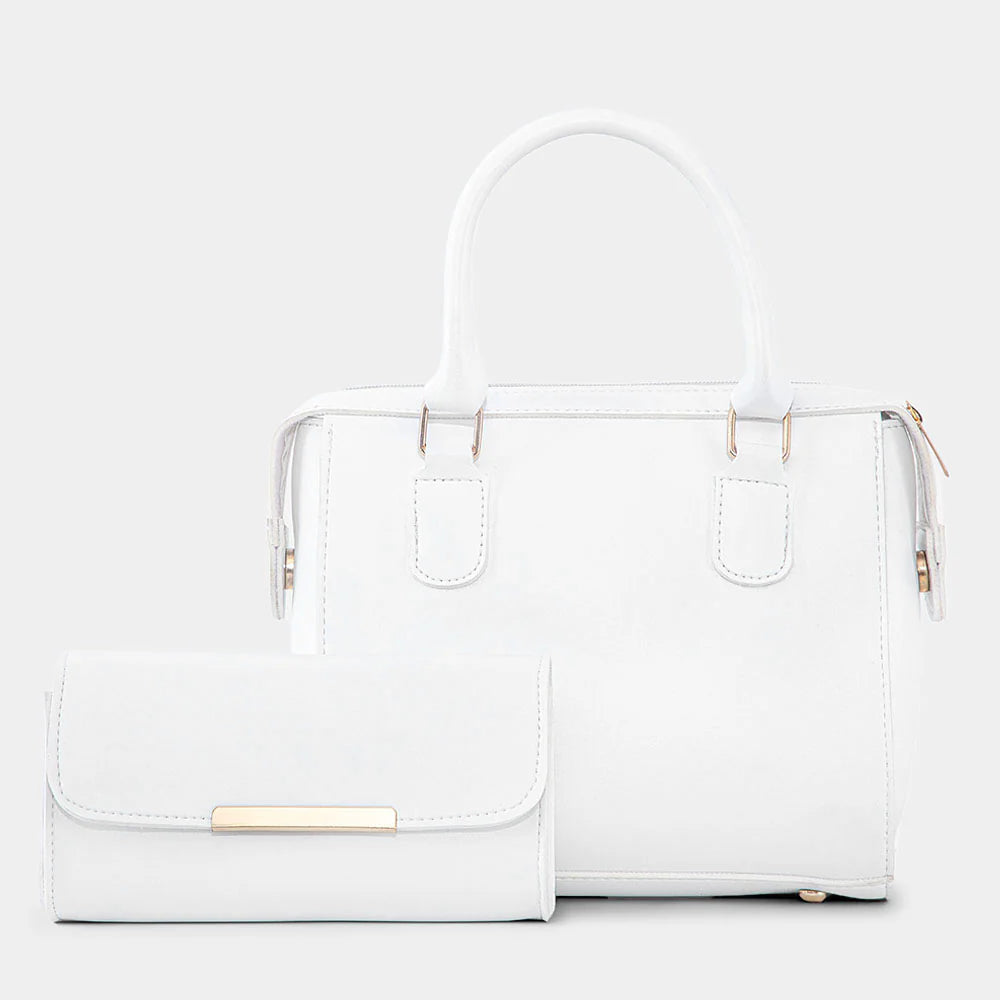 CELESTE WHITE 2 PIECE BAG